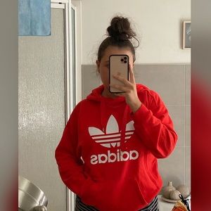 Orange-red Adidas Hoodie